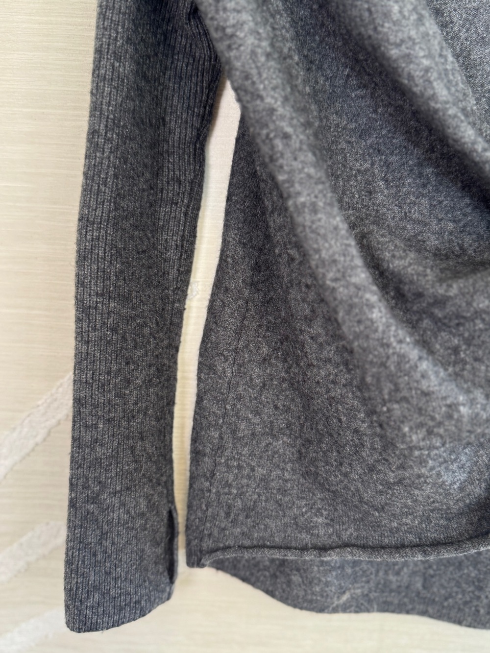 Athleta Women’s XS Finale Gray Wool Cashmere Draped Wrap Sweater - Picture 4 of 7